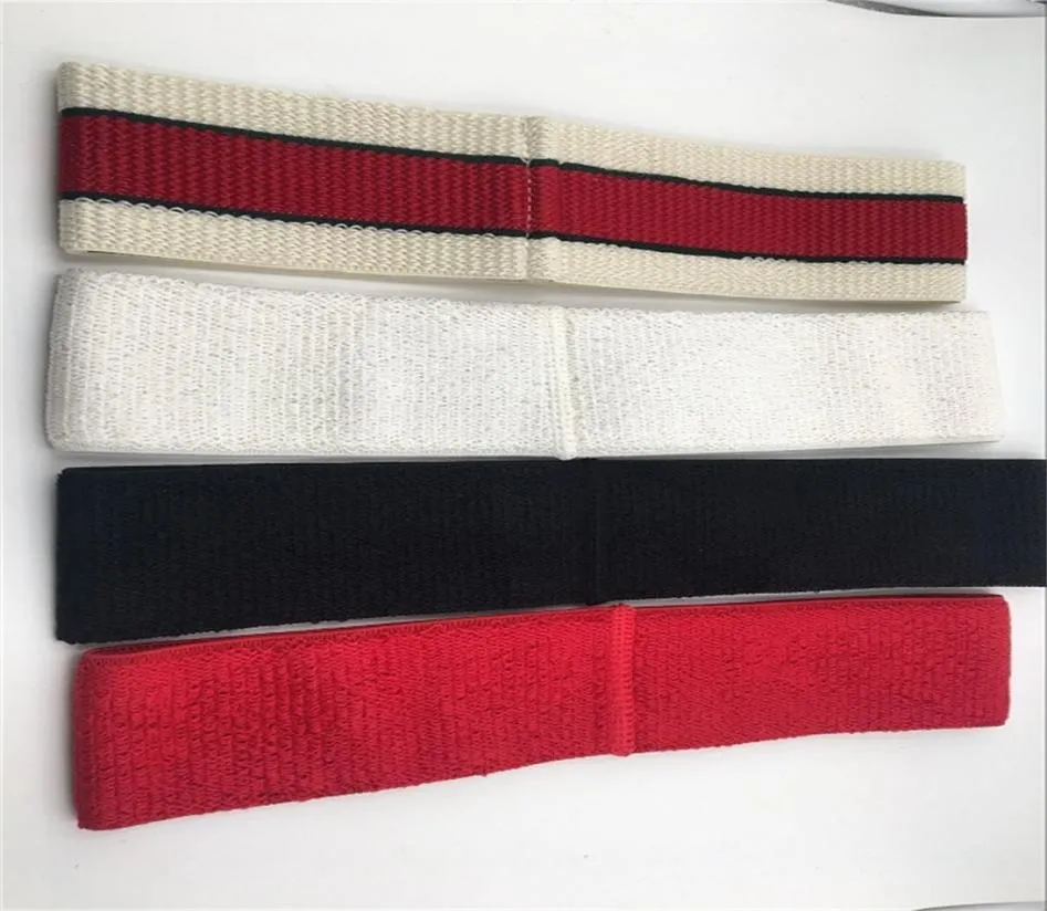 Headbands Luxury Designer Women Men Red Black White Letter Print Stripe Elastic Headband Fashion Sport Hair Bands Turban Headwraps1603763