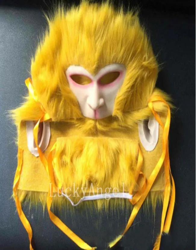 2017 di alta qualità Halloween Monkey King Mask Horror Rubbo in lattice Maschera Full Mask Halloween Cosplay Monkey Mask Maschera Halloween Props 8450450