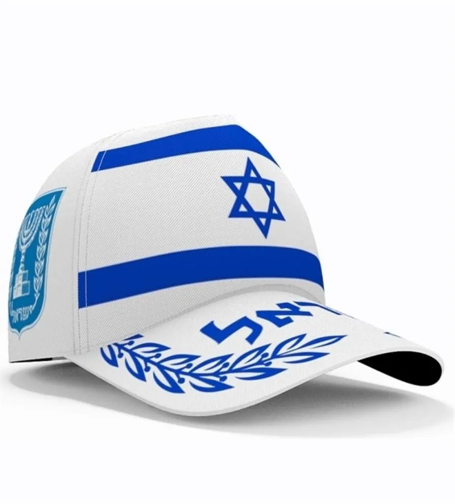 Ball Caps Israel Baseball Cap 3D изготовленное название команда Il Hat Isr Country Travel Arabic Nation Иудаизм иврит арабский флаг Headg9380871