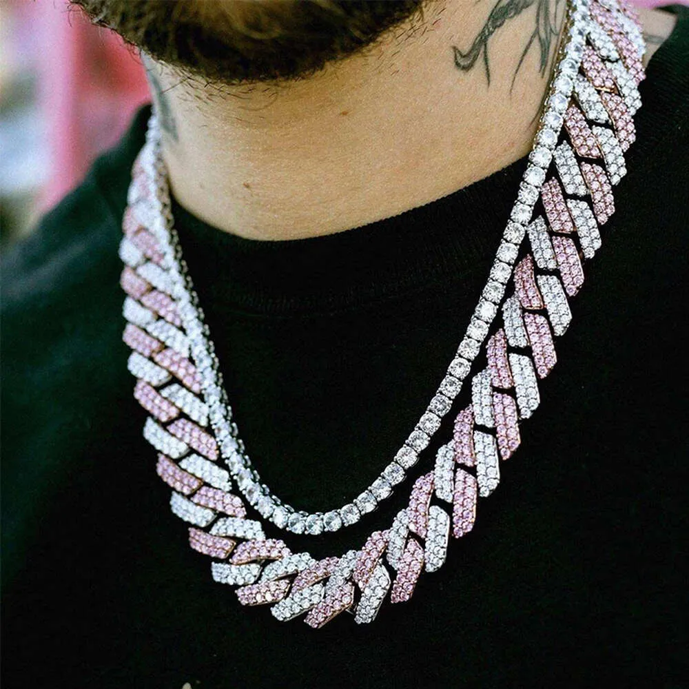 Iced Out Cuban Link Chain Necklace: 19mm Hip Hop Jewelry, CZ