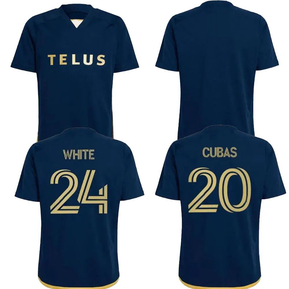 24-25 Vancouver Whitecaps Maillots de football personnalisés Thai Quality Kingcaps 3 Adekugbe 24 blanc 20 Cubas 4 Veselinovic 6 Blackmon Dhgate Discount Fashion Design