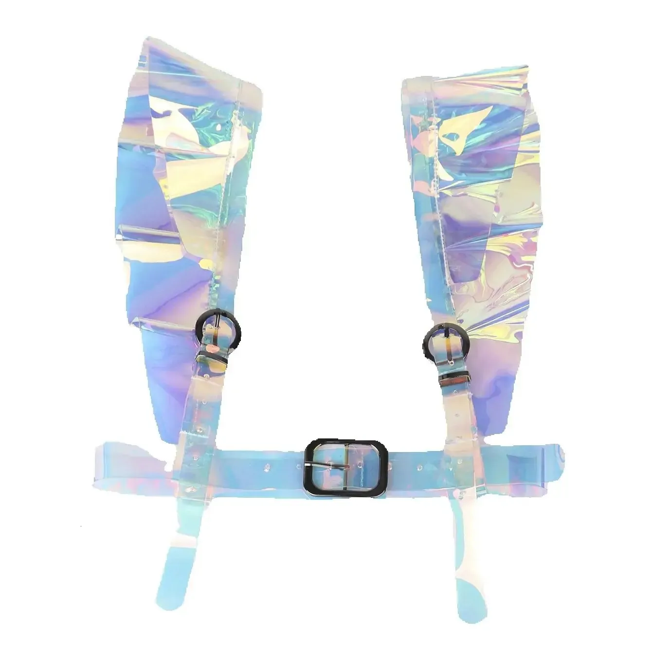 Belly Dance Belt Y2K Rave Outfit Adjustable PVC Harness Transparent ...