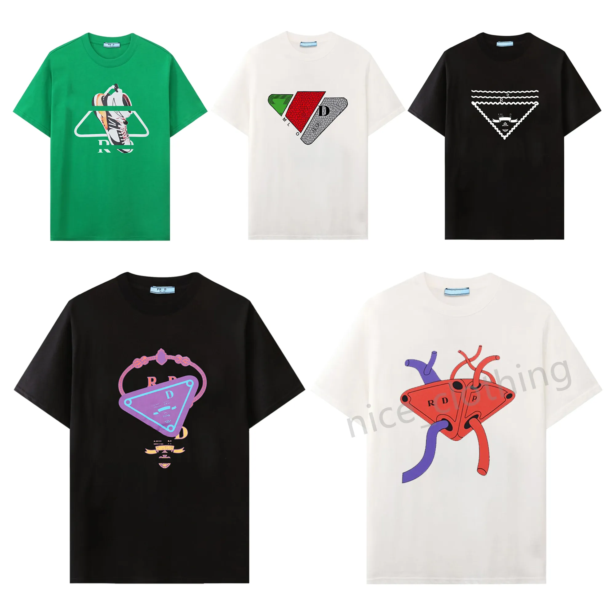 Camiseta de diseñador de hombres de moda de verano tocina de lujo gráfico gráfico camiseta casual de la calle casual hombre y mujer unisex suelto de manga corta camisetas