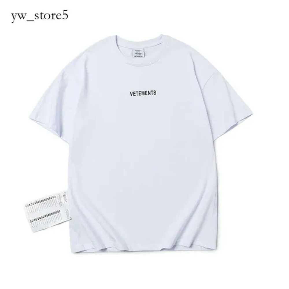 Designer Fashoin Luxury Streetwear Vetement Oversize Vetements Short Sleeve Tee Big Tag Patch VTM Tshirts Embroidery Black White Red Vetements T Shirt 4403
