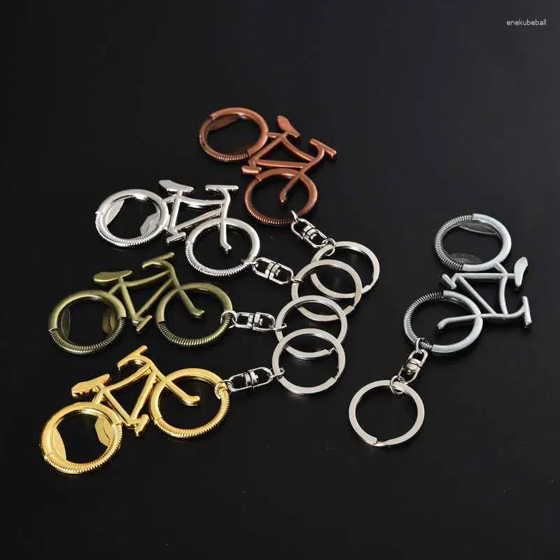 Keychains 50pcs Metal Beer Bicycle Botter Bottle Keychain Bike Key Rings for Lover Biker Openders Creative Gift Cycling