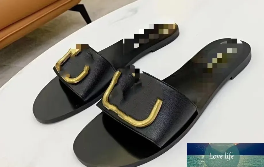 Simple coréenne de mode coréenne, pantoufles ouvertes ouvertes entièrement sandales plates chaussures pour femmes chaussures de vacances de voyage de voyage