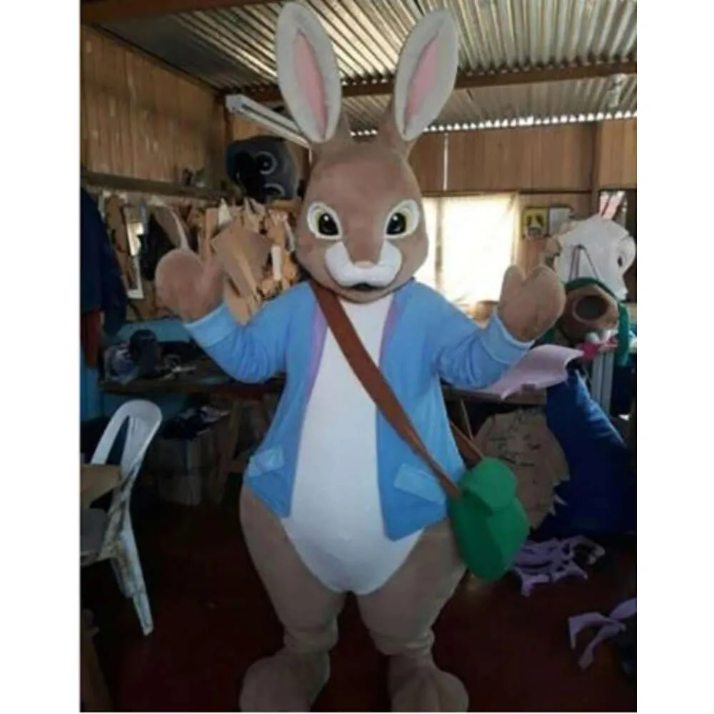 Mascot Costumes Adult Easter Rabbit Mascot Costume Halloween Christmas Dress Full Body Performance Props