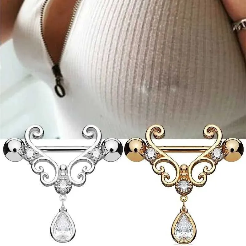 Nippelringar delysia kung sexiga kvinnors vatten droppe punknippelring 2021 mode kristall perforerade smycken y240510
