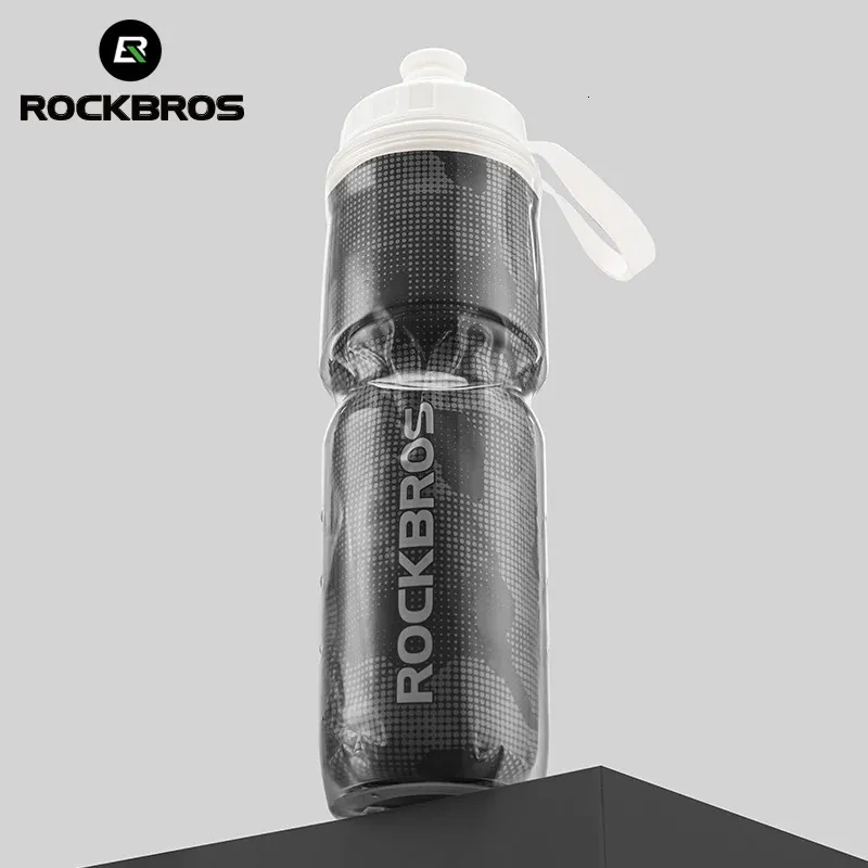 Rockbros Kreis isoliertes Wasserflasche 750 ml PP5 Material Outdoor Sport Fitness Running Camping Travel Tragbare Wasserflasche 240425
