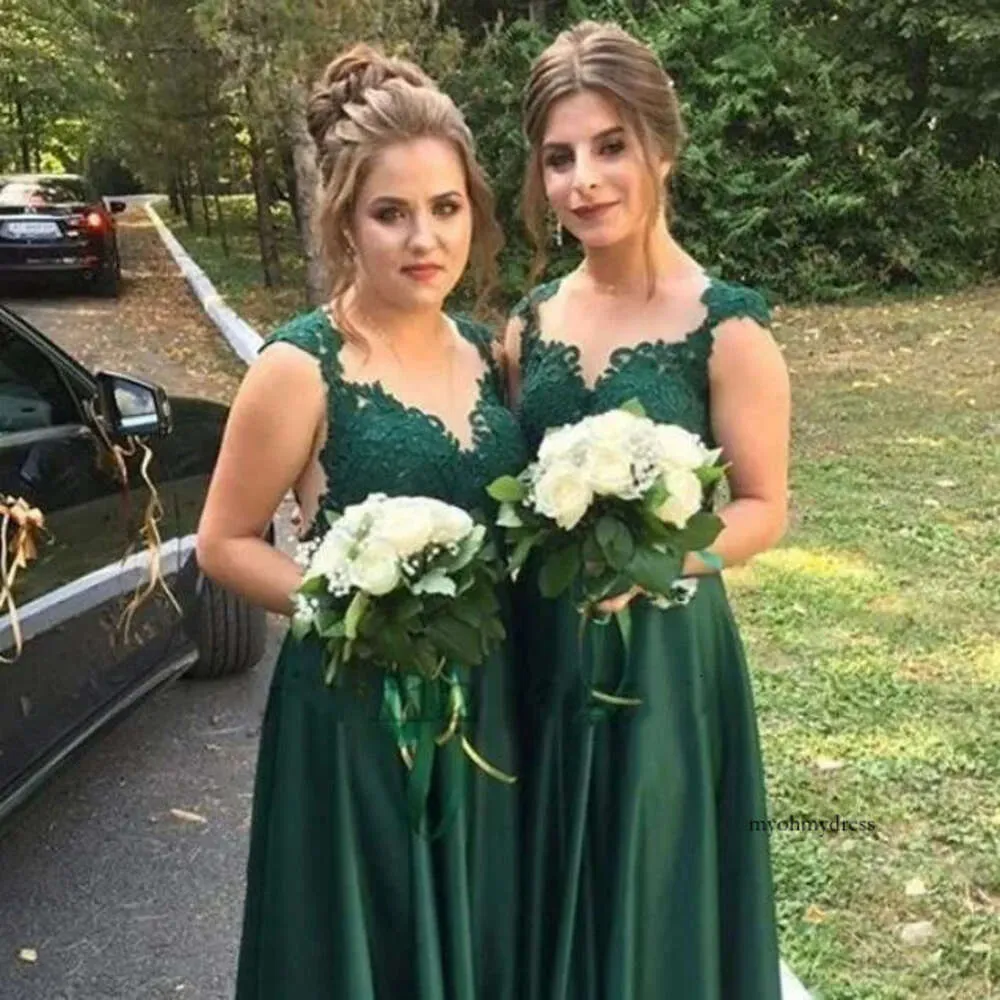shein bridesmaid dresses Affordable Halter Beading Ruffle Dark Green Bridesmaid Dresses With Shawl main image 1