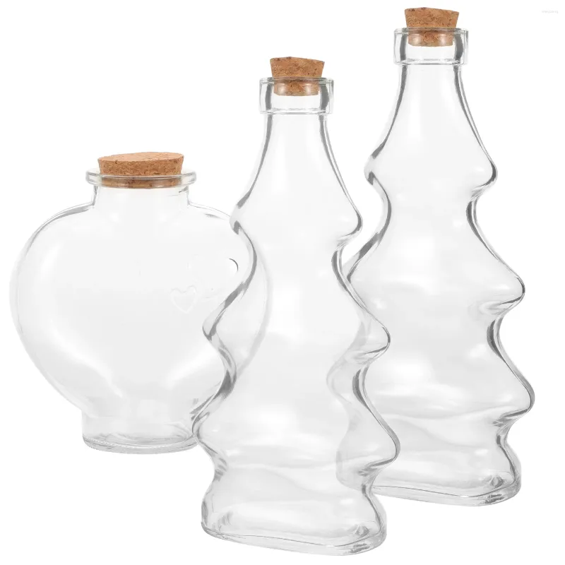 Storage Bottles Wishing Bottle Drift Mini Cork Craft Decorative Glass Jar Transparent Landscape Container