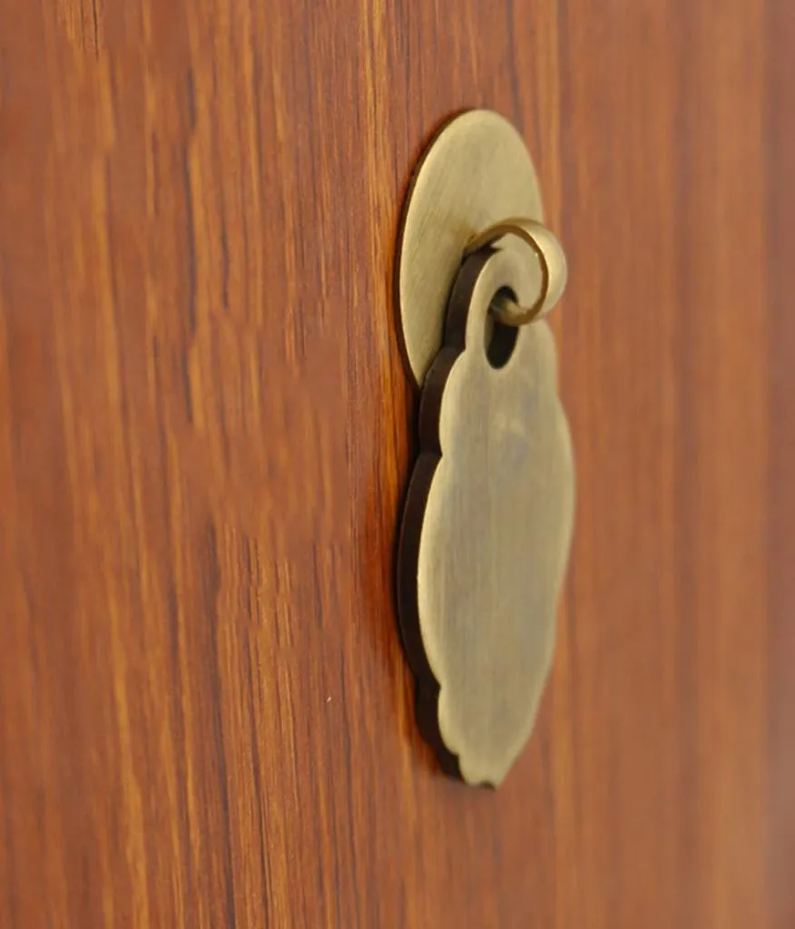 2 pc's Chinese antieke lade deurklink meubels knop hardware klassieke garderobe kast schoenkast kegel vintage eenvoudige ring3616939