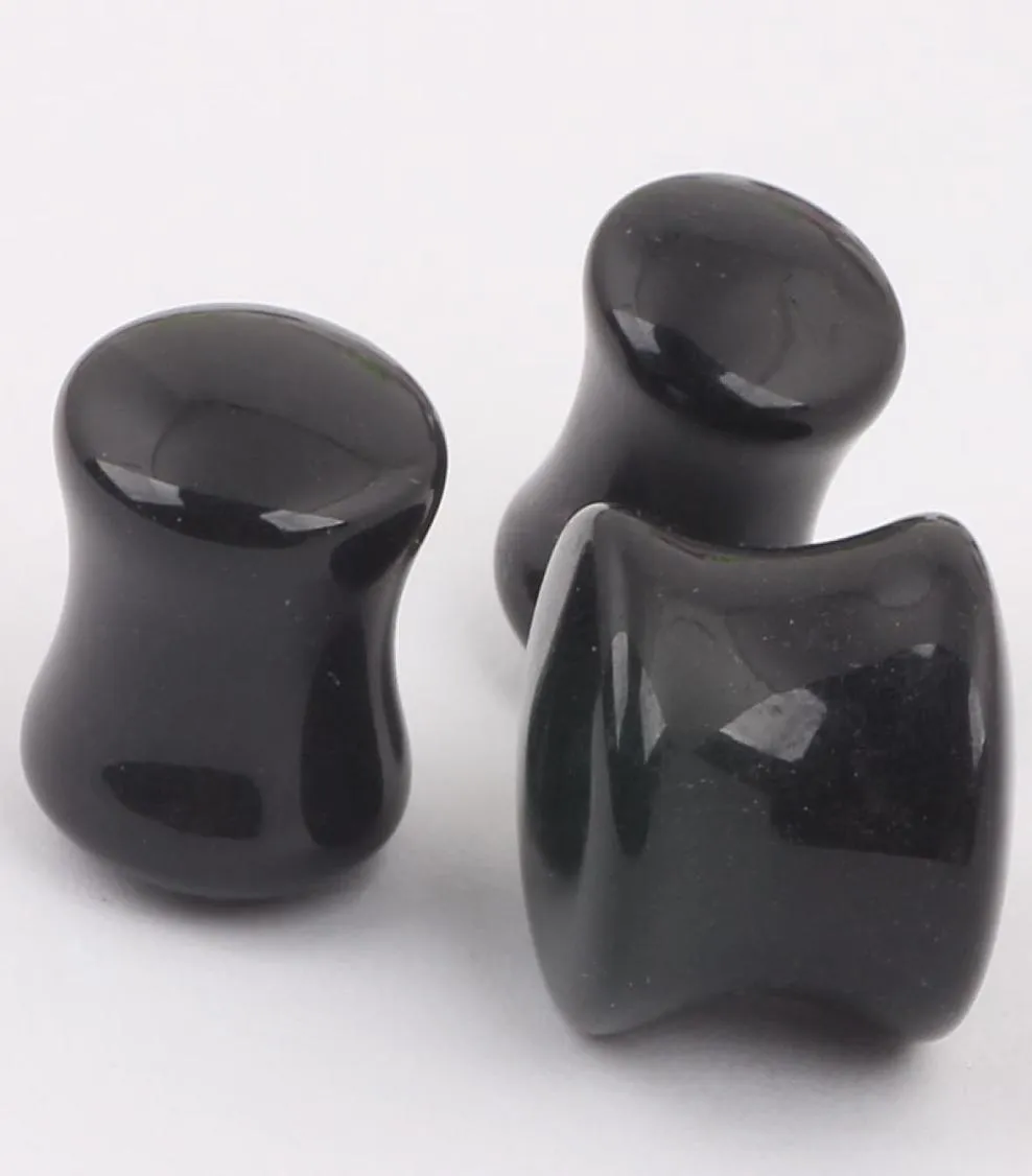 Piercing sieraden F48 Mix 7 Size 100pcs Acryl Black Ear Plug Flesh Tunnel3930065