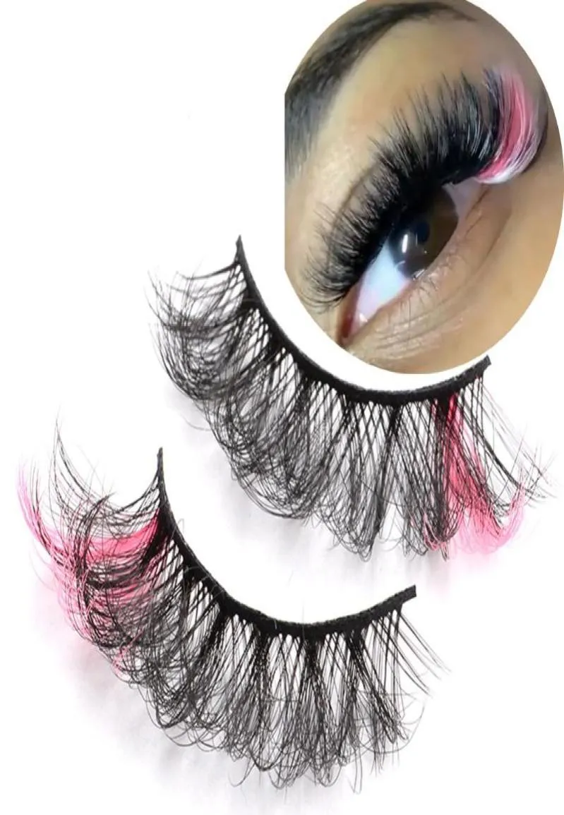 False Eyelashes 7Pairs Women Beauty Lashes Eye Extension Tool Natural Fluffy 3D Mink Colored Colorful Dramatic6276833