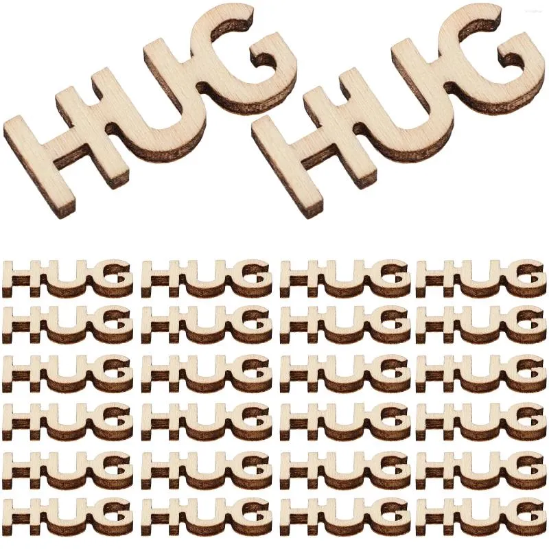 Garrafas de armazenamento 100 PCs Decoração de casamento Diy Wood Hug Chunk Chunk preenchendo recortes decorativos de madeira