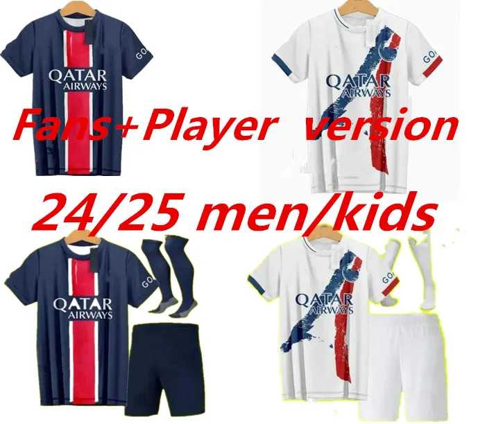 24 25 MAILLOT MBAPPE Jerseys Kit Kits Kit 24/25 Player Version Training PRE Match 2024 Maglia Paris Camisa de fútbol Hogar Away Hakimi Fabian Vitinha O Dembele 999