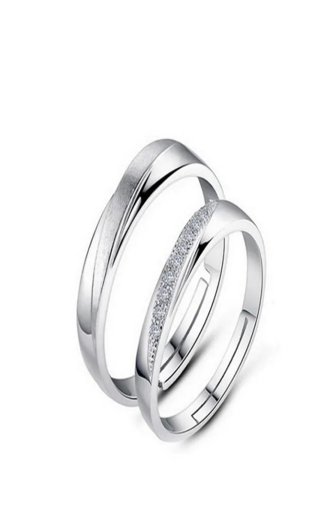 Новые сплошные 925 серебряных кольца серебряной пары для женщин.