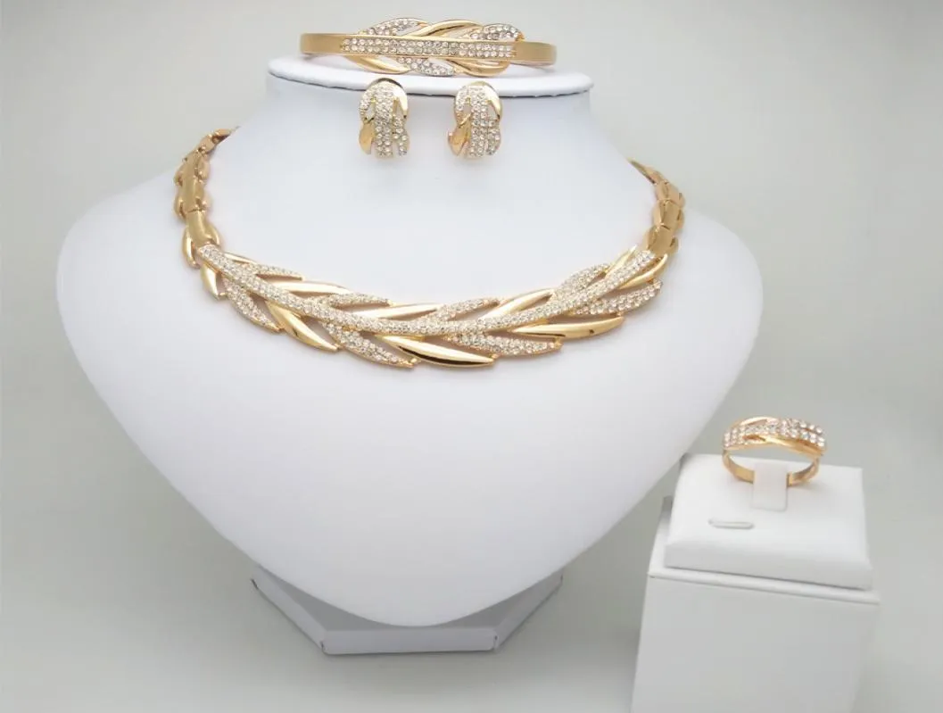 Kingdom ma nigerianska pärlor bröllop smycken set brud dubai guld färg smycken set afrikanska pärlor halsband armband smycken set 2101490158