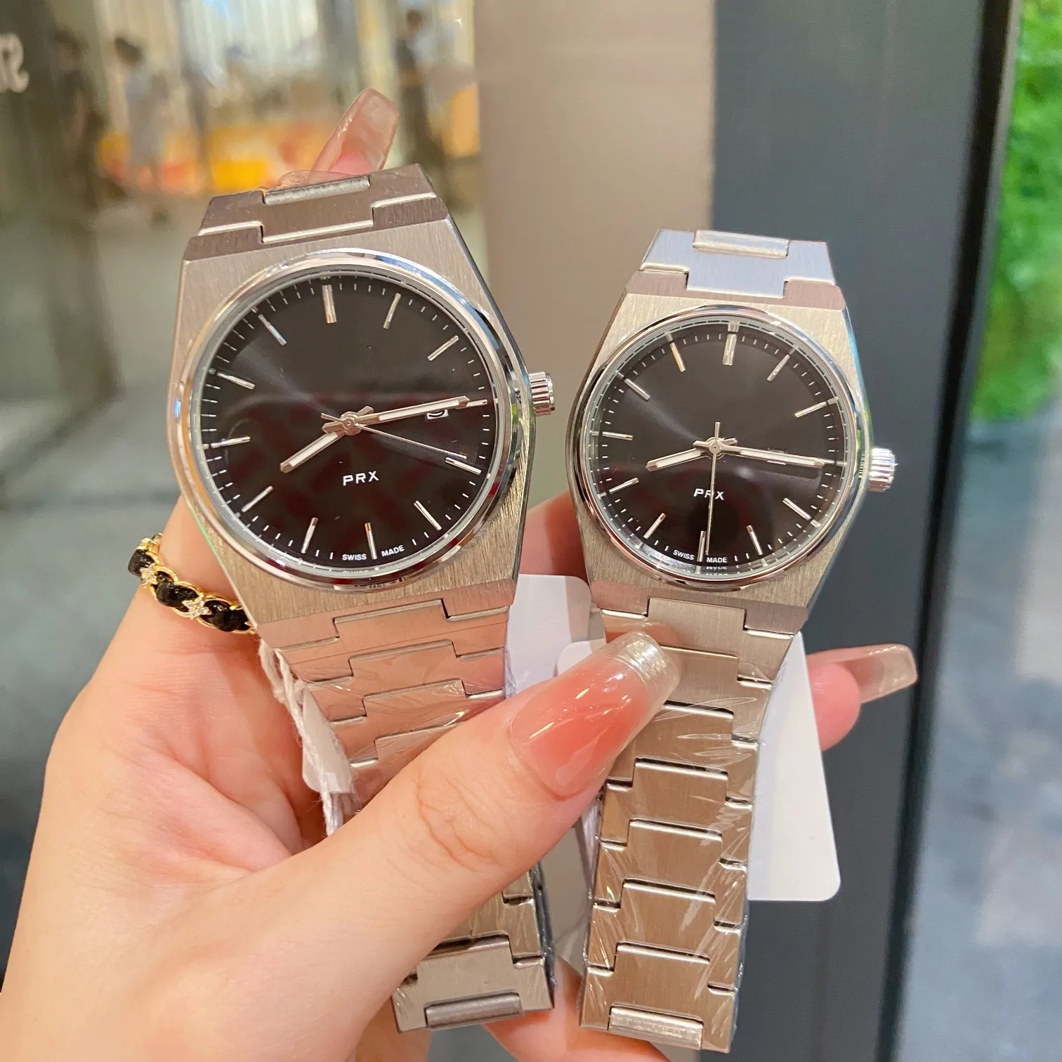 Valentine GiftPRX Automatic Quartz Couple Watches Set 316L Steel Sapphire Glass Waterproof Men s Women s Wristwatch