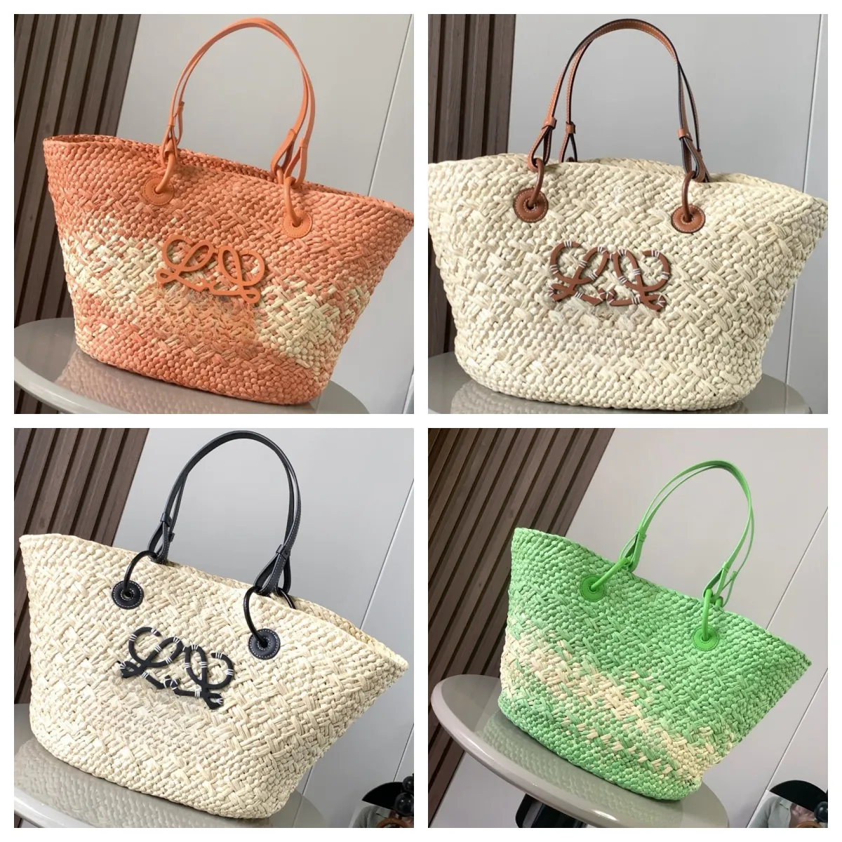 TOTE TAG RAFFIAS STOM TAG GRAS LAGE Designer Basket Stro ANAGRAM Schoudertas Vouw TOTE TOTE Handtas Vrouw Men Men Weekend grote TOTE ZOMERWEVE REISKOPPELING MET DAS