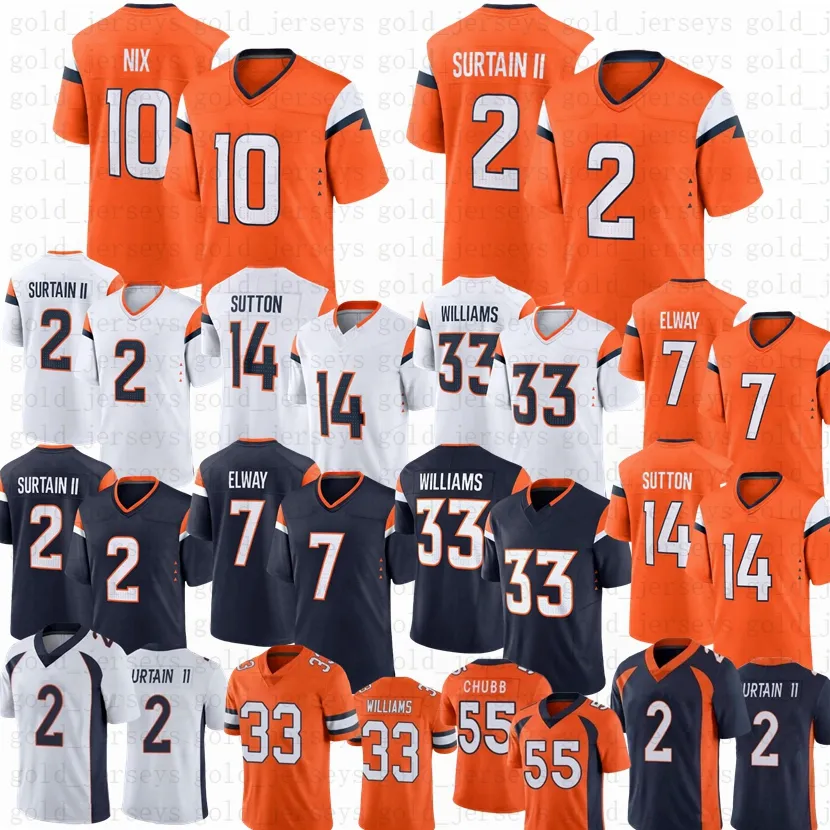 10 Bo Nix Peyton Manning Patrick Surtain II Jersey 33 Javonte Williams John Elway Courtland Sutton Marvin Mims Jr Riley Moss Alex Singleton Quinn Meinerz