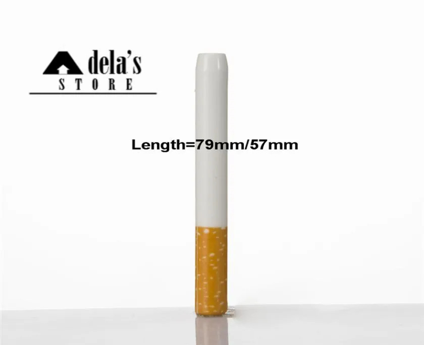 Ceramiczna rura papierosowa 79 mm 57 mm Żółty filtr Kolor Cig Kształt Rurki Tytoniowe Dym Tobacco Zioło przenośne DHL 1203590375