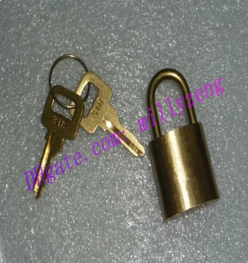 Padlock de bagagem Chaves de trava de segurança da mala Padlock Bola trava bloqueio de ouro Matt Gold 9283469