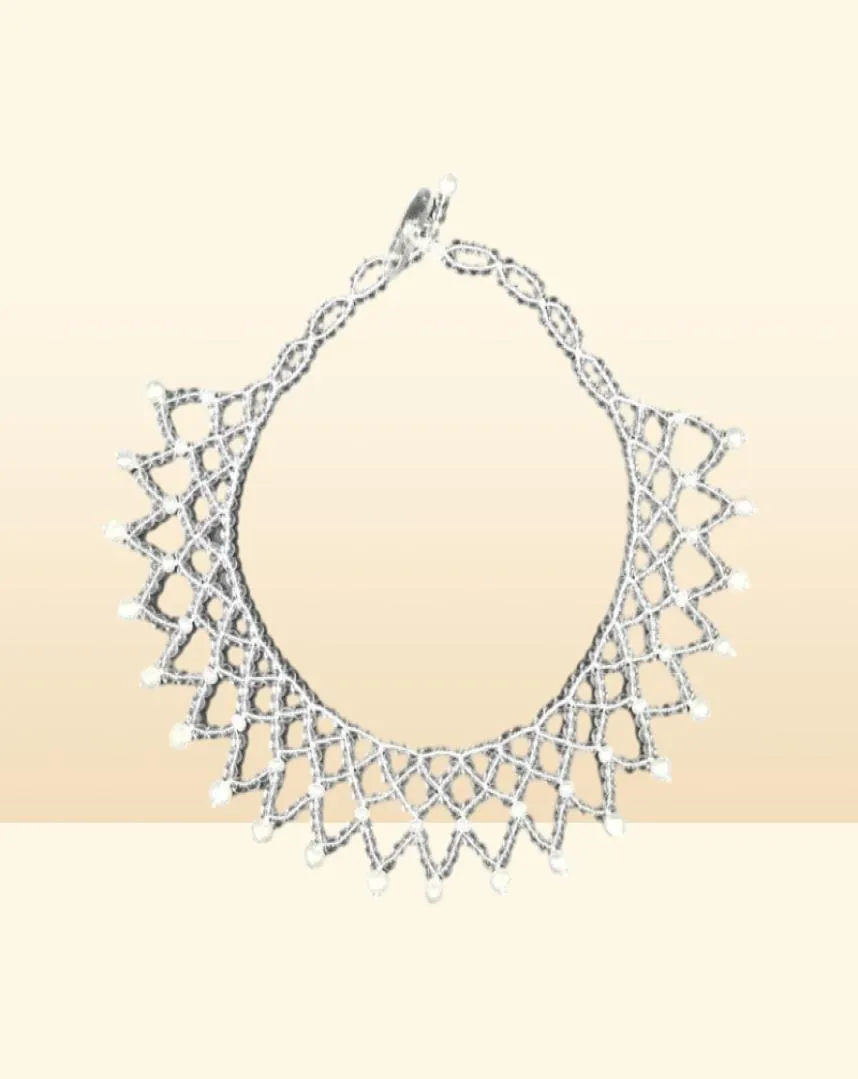 Catene liiji Una collana a maglieria fatta per perle d'acqua dolce perla d'acqua dolce circa 3944 cm Gioielli da donna per Wedding7103070
