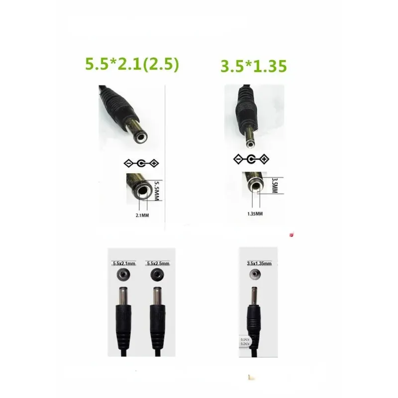 Neuer USB -zu DC5.5 4.0 3.5 Netzkabel reines Kupferdraht USB Electric Lüfteradapterkabel USB -Ladekabel Mobiltelefon Zubehör für DC5.5 Netzkabel