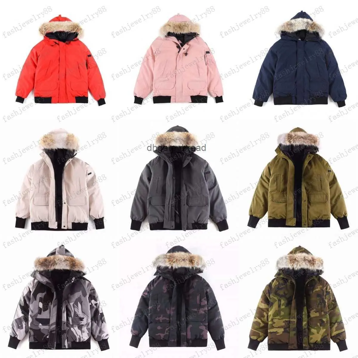 Designer Mens Down Jacket Red and Black Label Winter Parka Grande Veste à capuche en fourrure Veste à capuche Hiver Doudoune Canada