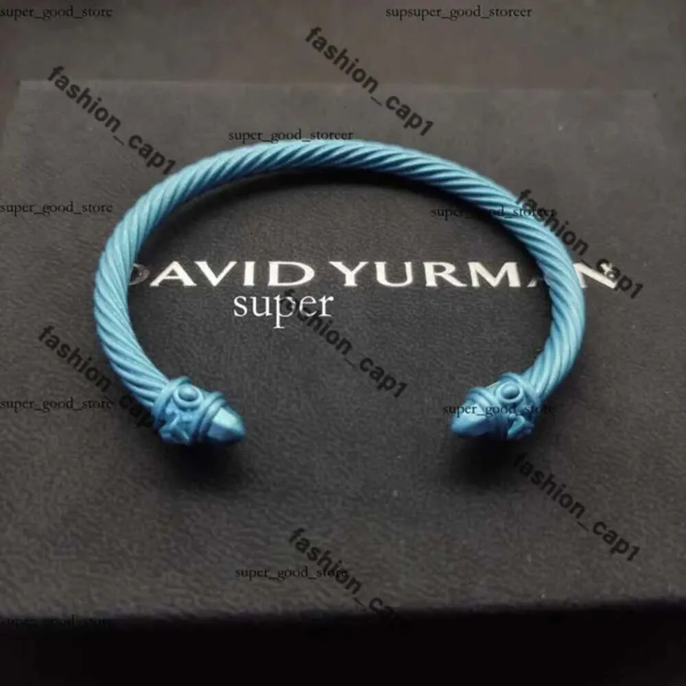 Dy Designer Jewelry Bangle David Yurma Bracelet X 7 mm Bracelet pour femmes Bracelet pour hommes de haute qualité Station de câble Cable Corde Contrace Chrome Bracelet 605