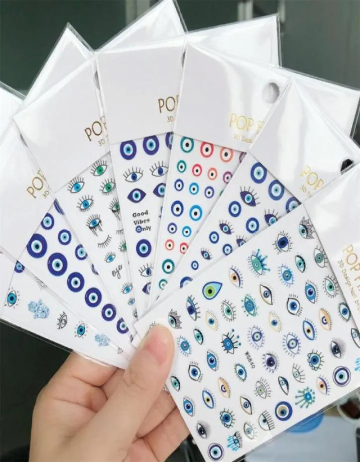 3D Eyes Nail Sticker Fashion Design Self Adhesive Diy Manucure Accessoires Slider Decals10345515867418