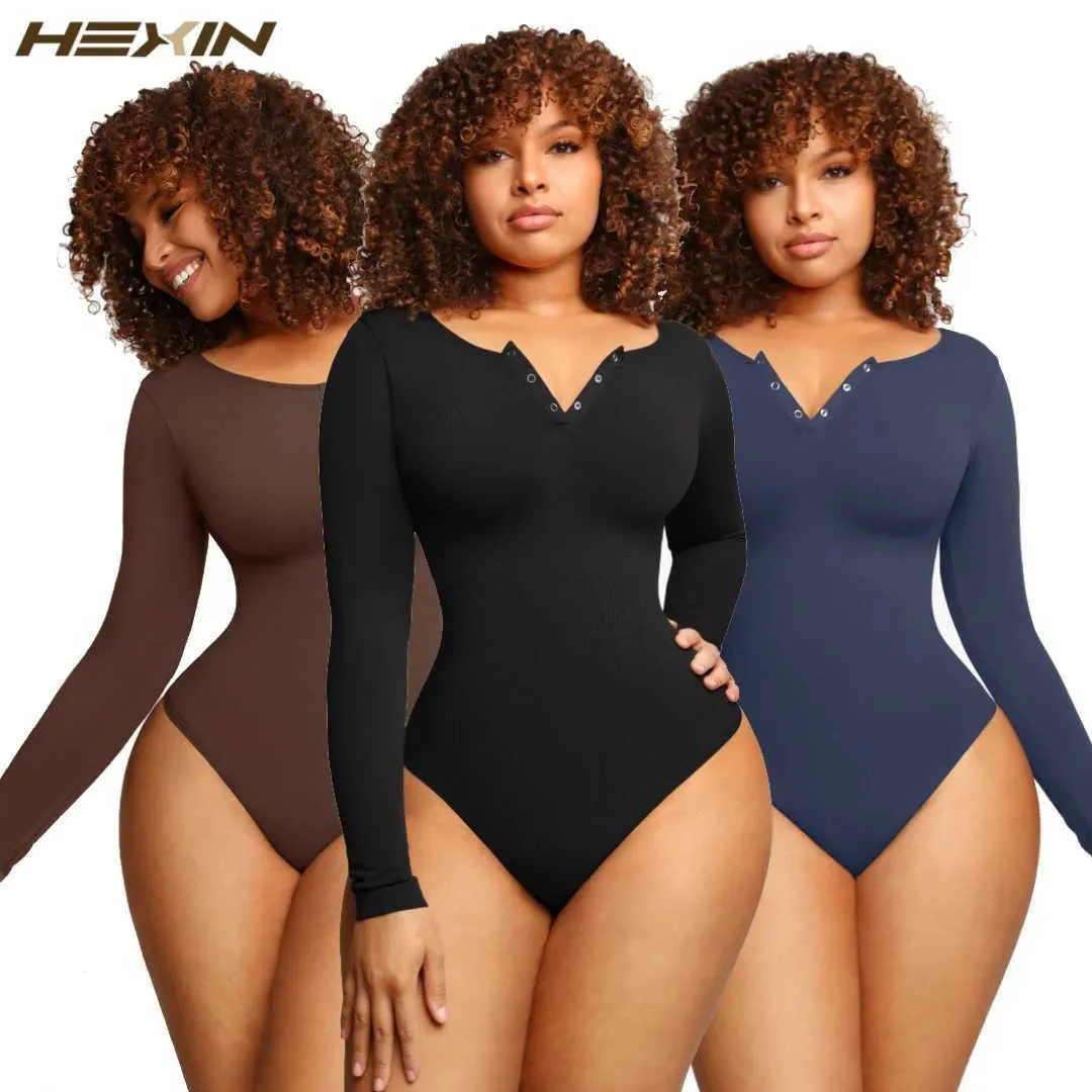 Taim Tamim Shaper Hexin Womens Colombia Faja Faja Ensemble de string à manches longues avec une couverture complète de l'abdomen plat et des fesses pour améliorer la forme du corps Q240509