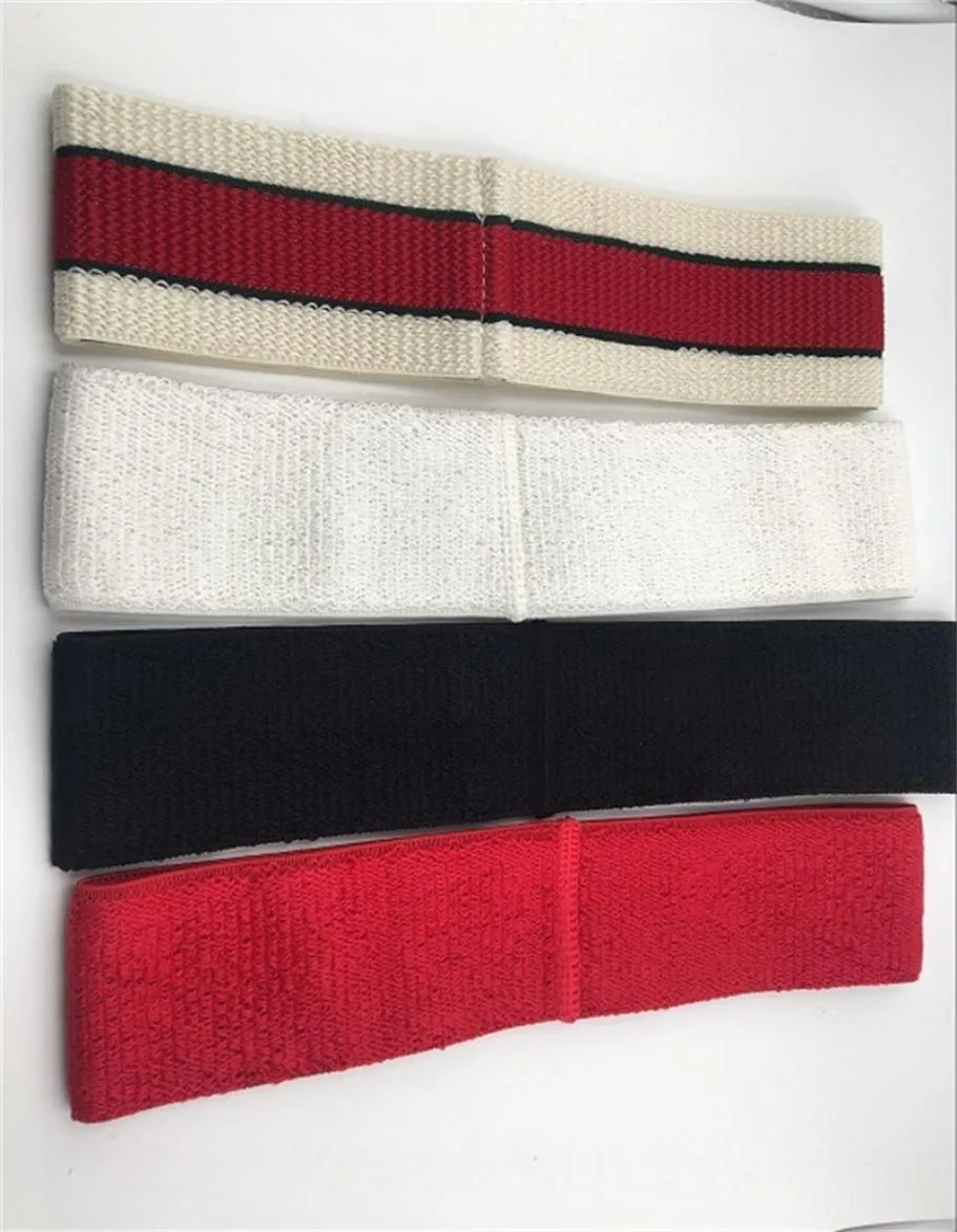 Hoofdbanden Luxe ontwerper Dames Men Men Red Zwart Letter Afdruk Stripe Elastische hoofdband Fashion Sport Hair Bands Turban Headwraps3575372