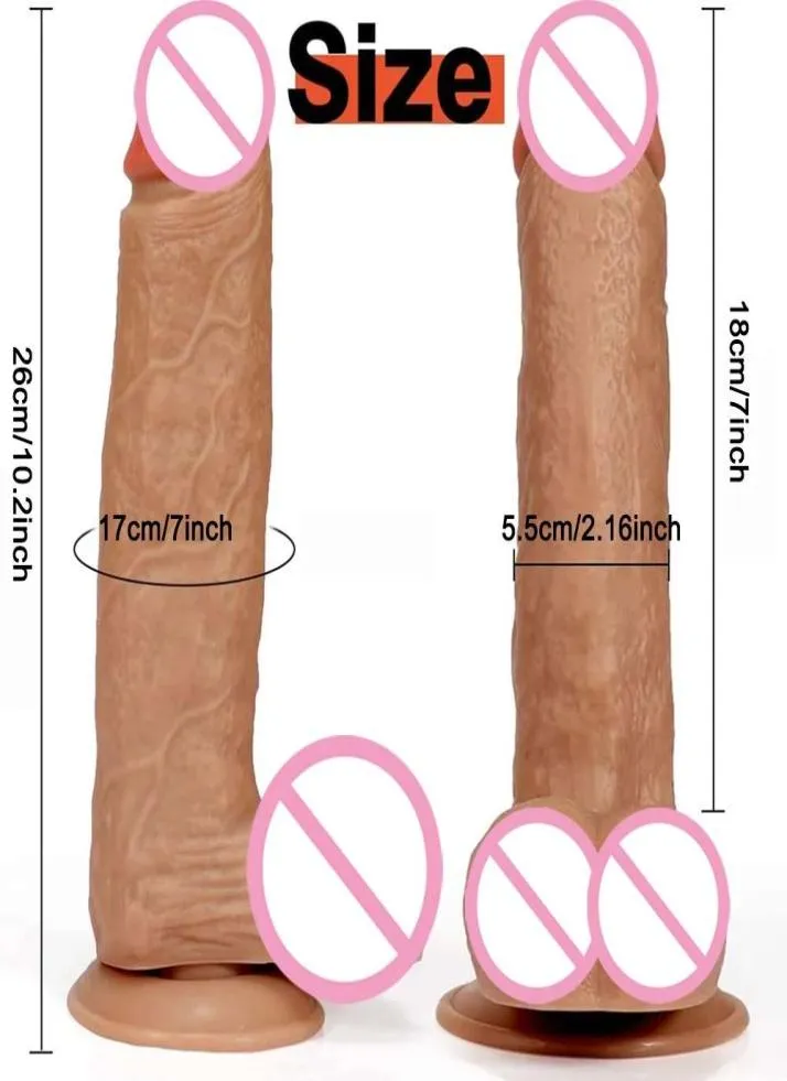 26cm xxl realistische grote dildo anale masturbator seksspeeltjes met krachtige zuigbeker enorme penis lul voor vrouwen vrouwelijke masturbatie9833104