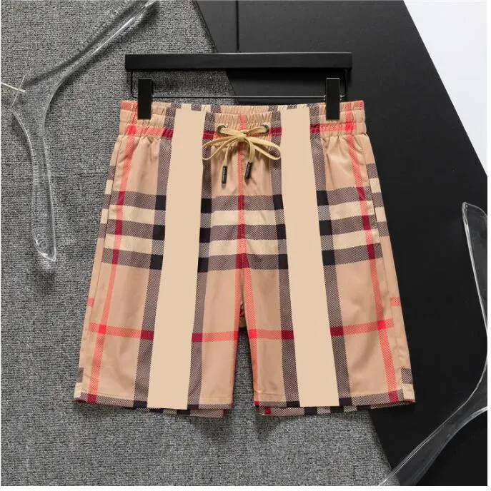 Men en vrouwen Designer Star Plaid Shorts Summer Fashion Street Wear Snel droog zwempak bedrukt bord strandbroeken brief casual zwempak