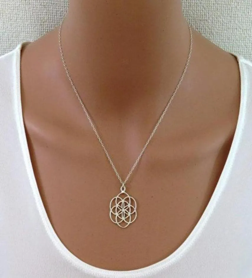 Collier de mandala Fleur de vie Pendant Kabbaleh Collier de géométrie sacrée pour femmes Gift6909632