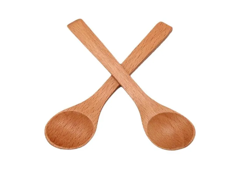 Bamboo rond en bois Soupon à soupe à thé Coffee Salt Salt Jam Scoop DIY Tool Kiding Kids Ice Cream Table Voline Tool1120852