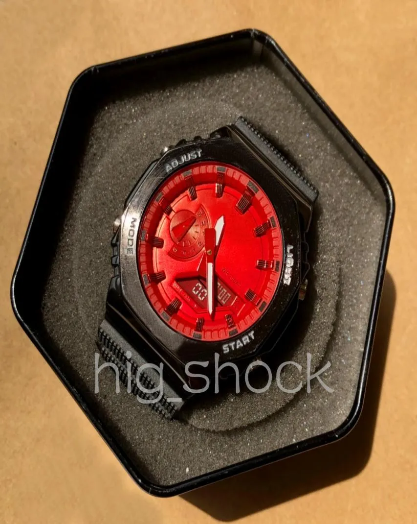 item quente de qualidade metal relógio novo moda relógio masculino masculino a água de relógio masculino esporte Display GMT Digital LED RELOJ HOMBRE Exército Military4843287
