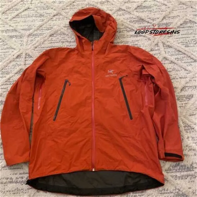 Ontwerpers Brand Windendaar Hooded Jackets Lt Shell Jacket Fenominatie Oranje waterdichte heren XL 5VWC