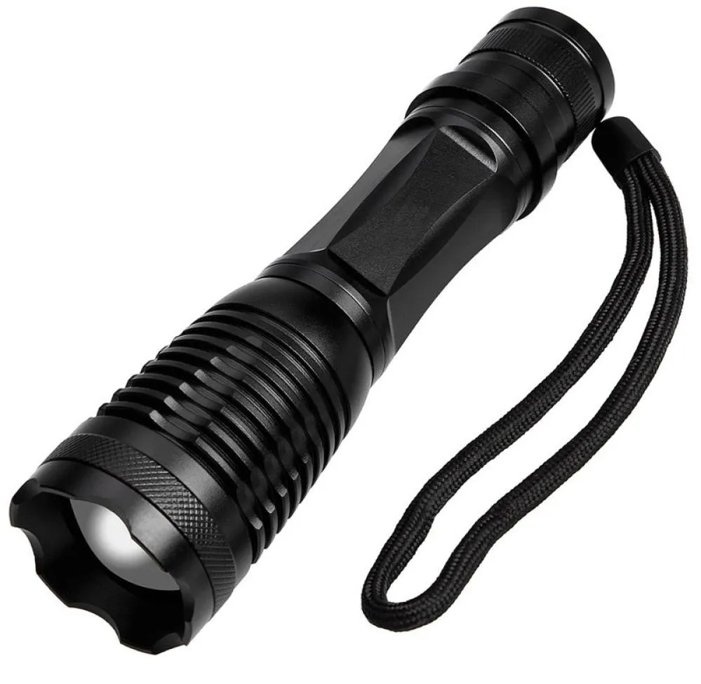 Lanterna LED Torch -t6 3800lm portátil defesa de defesa tática de rifle tática Bateria Prowered Camping caminhada lâmpada lâmpada2808746