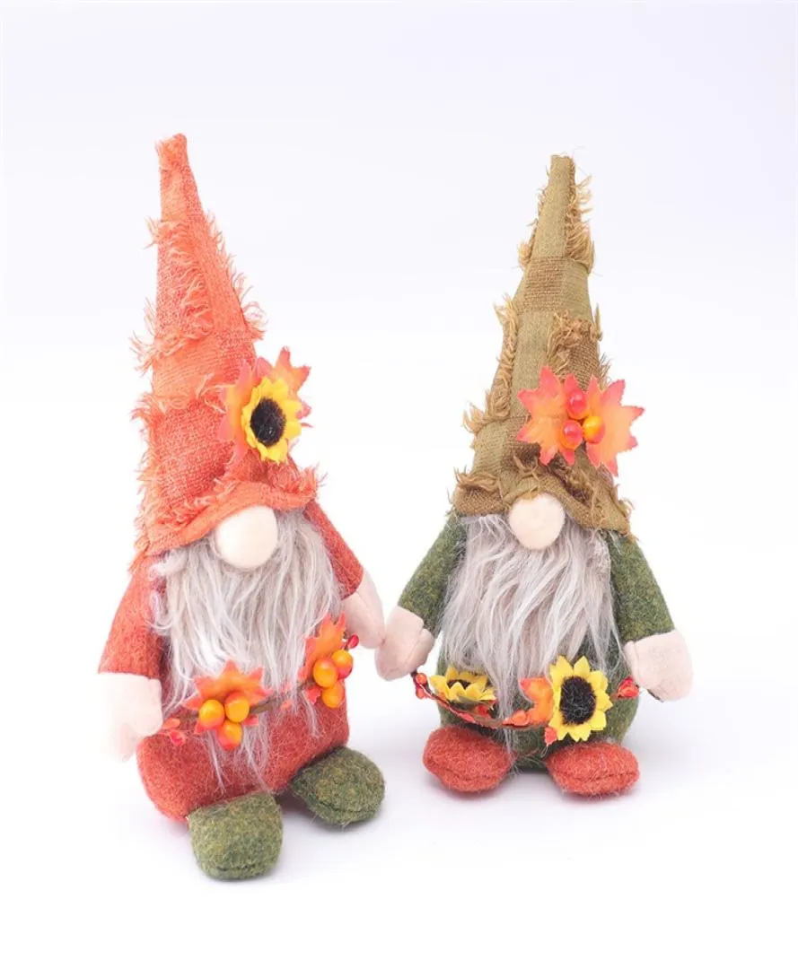 Festa de Ação de Graças Supplies Berry Hat sem rosto Man Princho Doll Cartoon Toy Jardim Gnome Ornamentos festivos Decoração 8 2qy D32672226