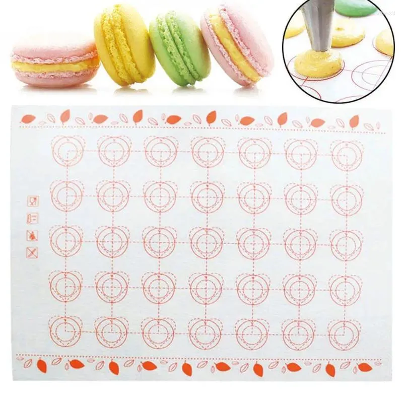 Bakningsverktyg 1pc Macaron Mat Bakeware Oven Knådan Degd bakverk Cake Sheet Rolling Pad Non Stick