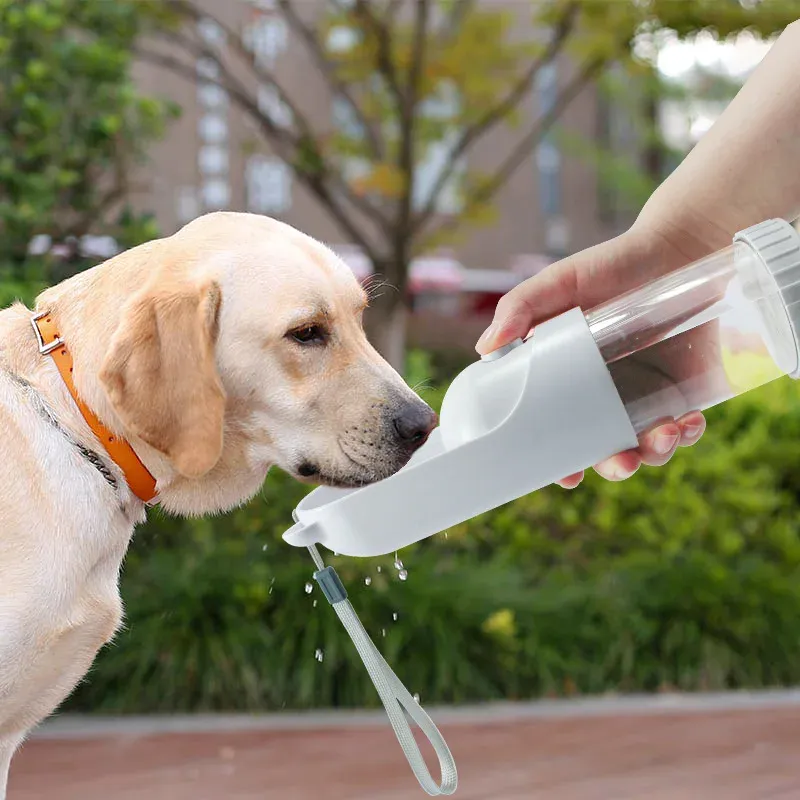 Nourrir une bouteille d'eau de chien portable Pet de voyage extérieur voyage à boire Puppy Water Disperser Feeder Bol pour voyager en randonnée à pied