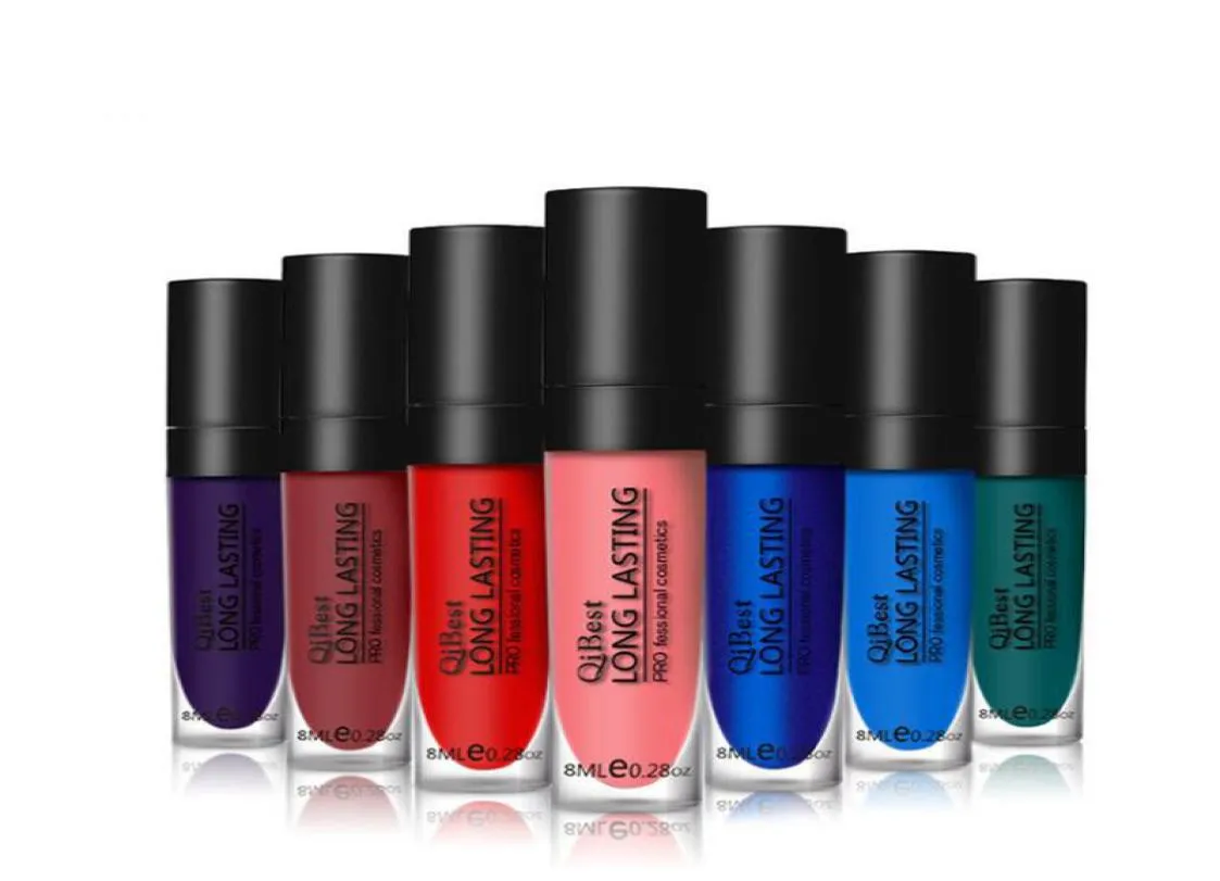 Make -up -Werkzeug 12 Farb Samt Matte wasserdicht flüssiger Lippenstift Lipgloss