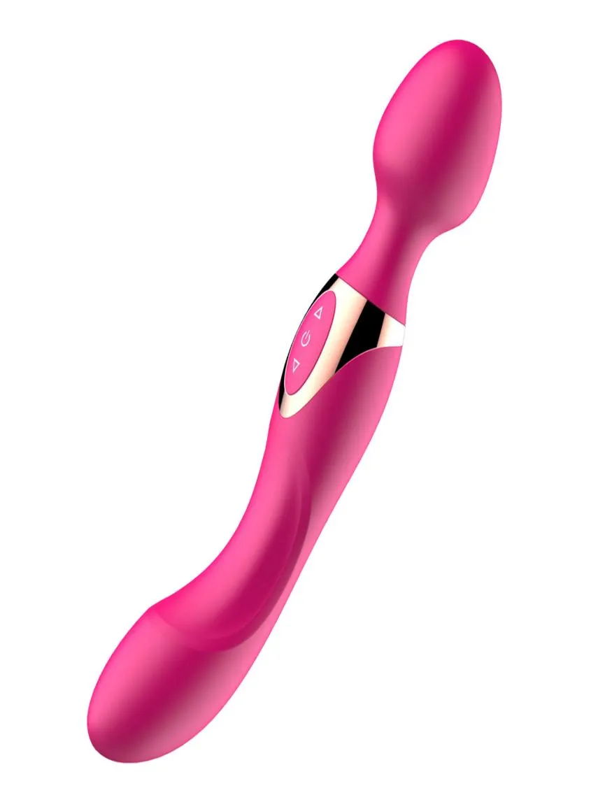 USB Charge Double Head Vibrator Magic Wand Massager Sex Toys for Women GSPOT Vibrateurs Clitoris Stimulation Massage Masturba2303088