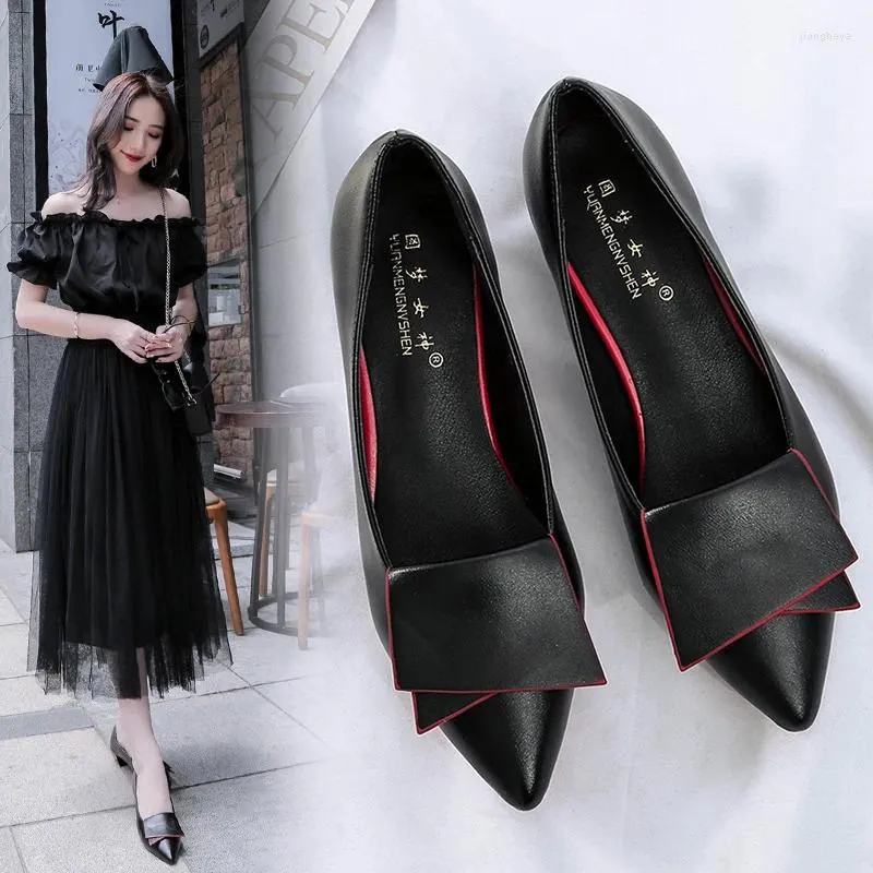 Casual Shoes Black/red/white Leather Flat Woman Pointed Toe Ruffles Flats Elegant Ladies Ol Slip On Loafers Moccasin Y763