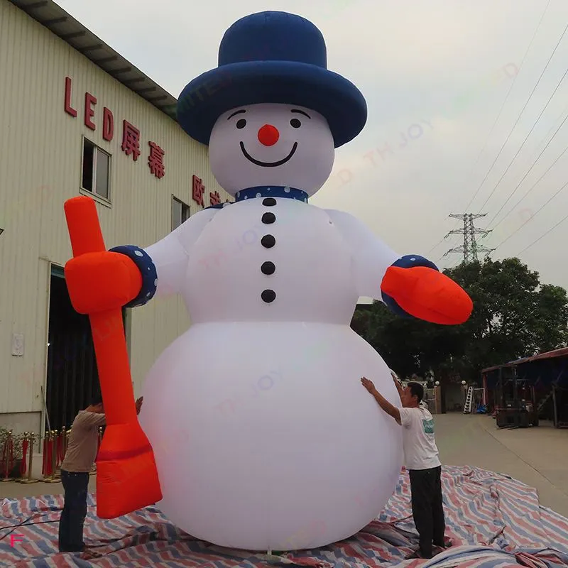 Großhandel Spiele Werbung in Schlauchbooten Aktivitäten 6m 20 Fuß hoher Weihnachtskanzer aufblasbarer Schneemann -Cartoon zum Verkauf