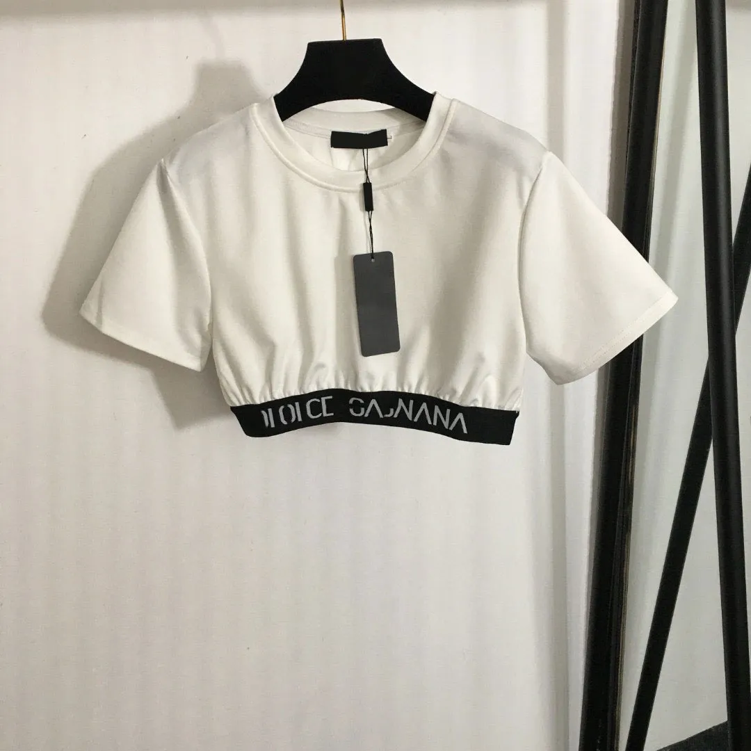 Stylish Designers T Shirts For Women Trendy Fashion Top Shirt Crop Short Sleeve Tee With Letter Webbing Detail In Black Red White Colors From Meetshenghuo Manufacturer 27.3 DHgate.Com