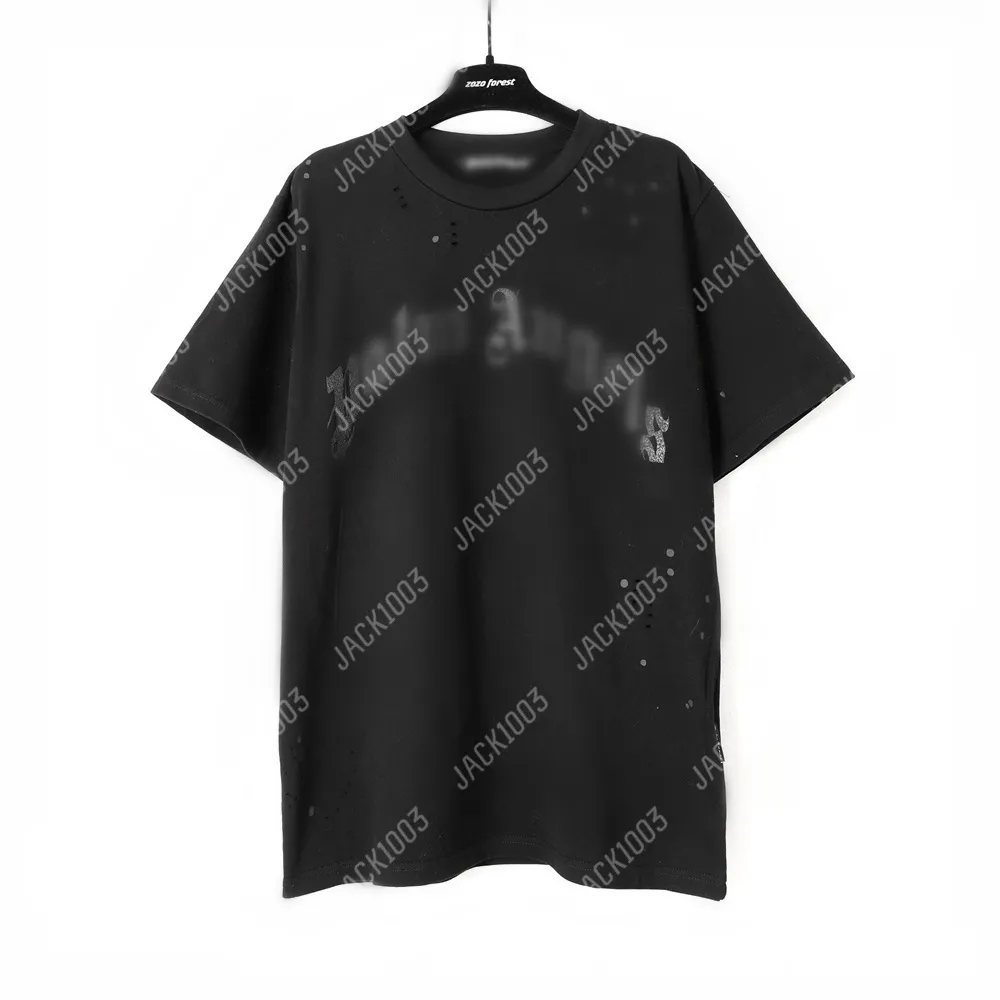 Palm PA 24SS Summer Letter Printing Paint Spot LogoT Shirt Boyfriend
